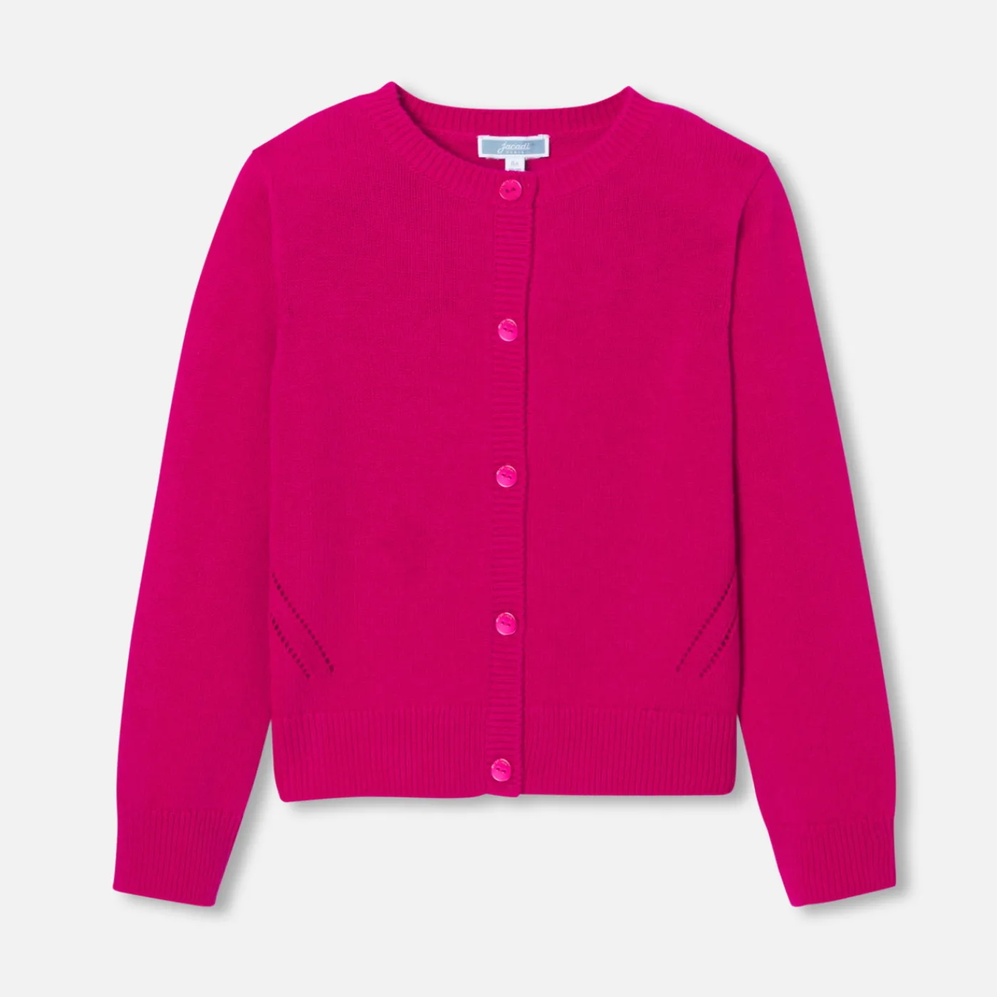 Cardigans, Sweaters And Sweatshirts-Jacadi Girl cardigan Raspberry