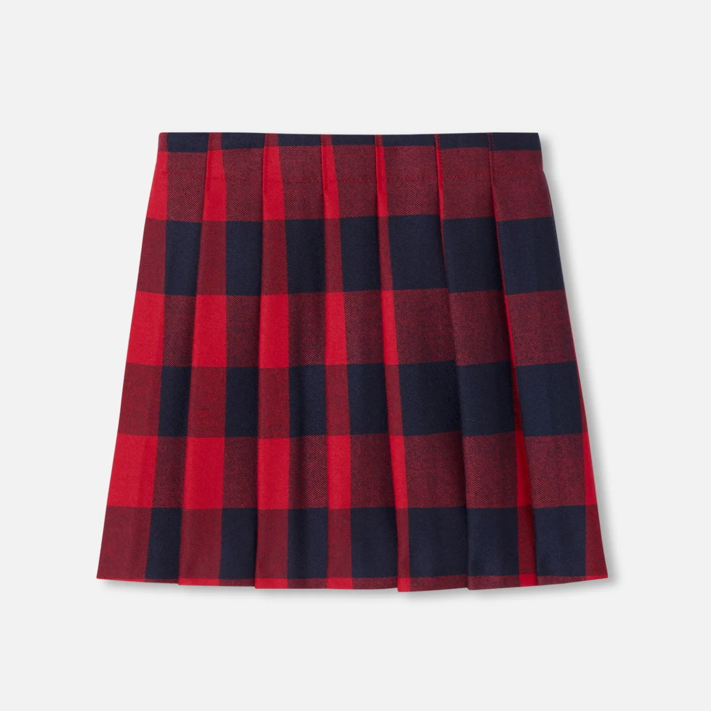 Dresses And Skirts-Jacadi Girl maxi check skirt Navy/Red