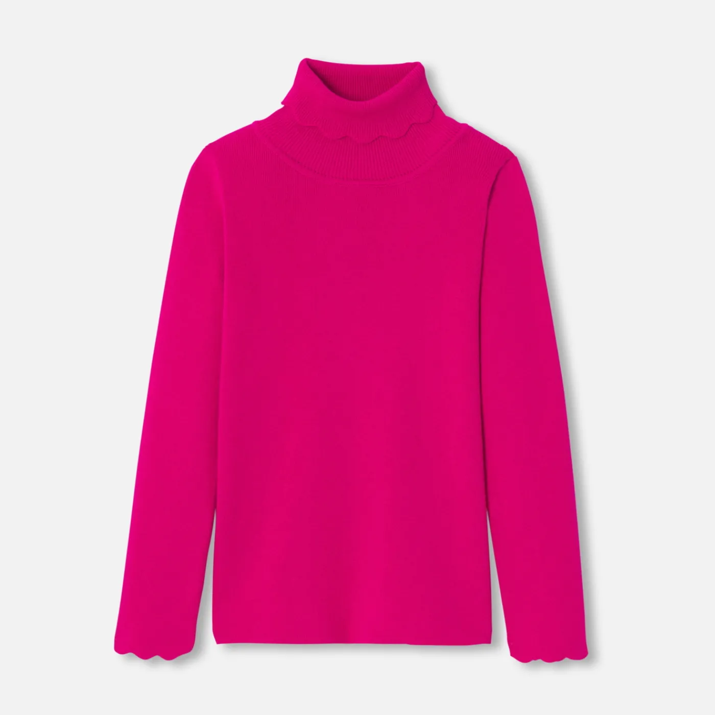 Cardigans, Sweaters And Sweatshirts-Jacadi Girl turtleneck sweater Raspberry
