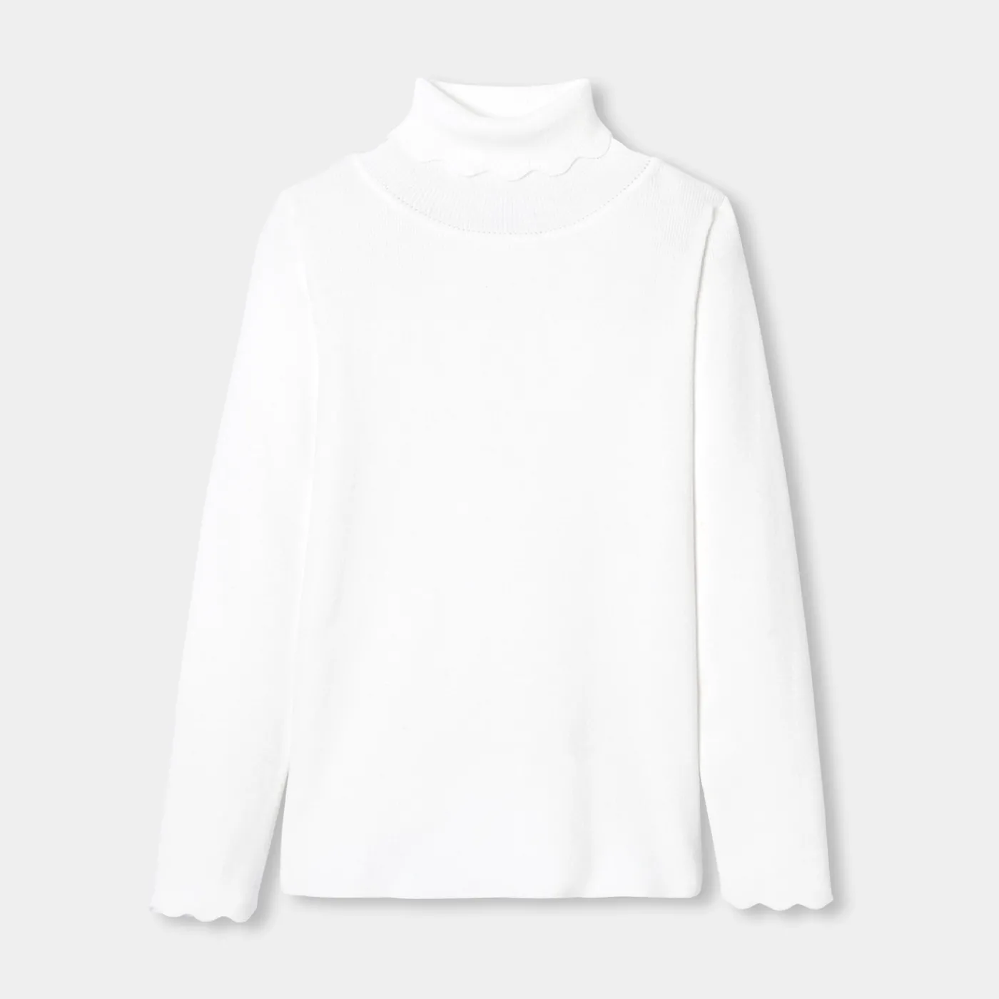 Cardigans, Sweaters And Sweatshirts-Jacadi Girl turtleneck sweater Jacadi soft white