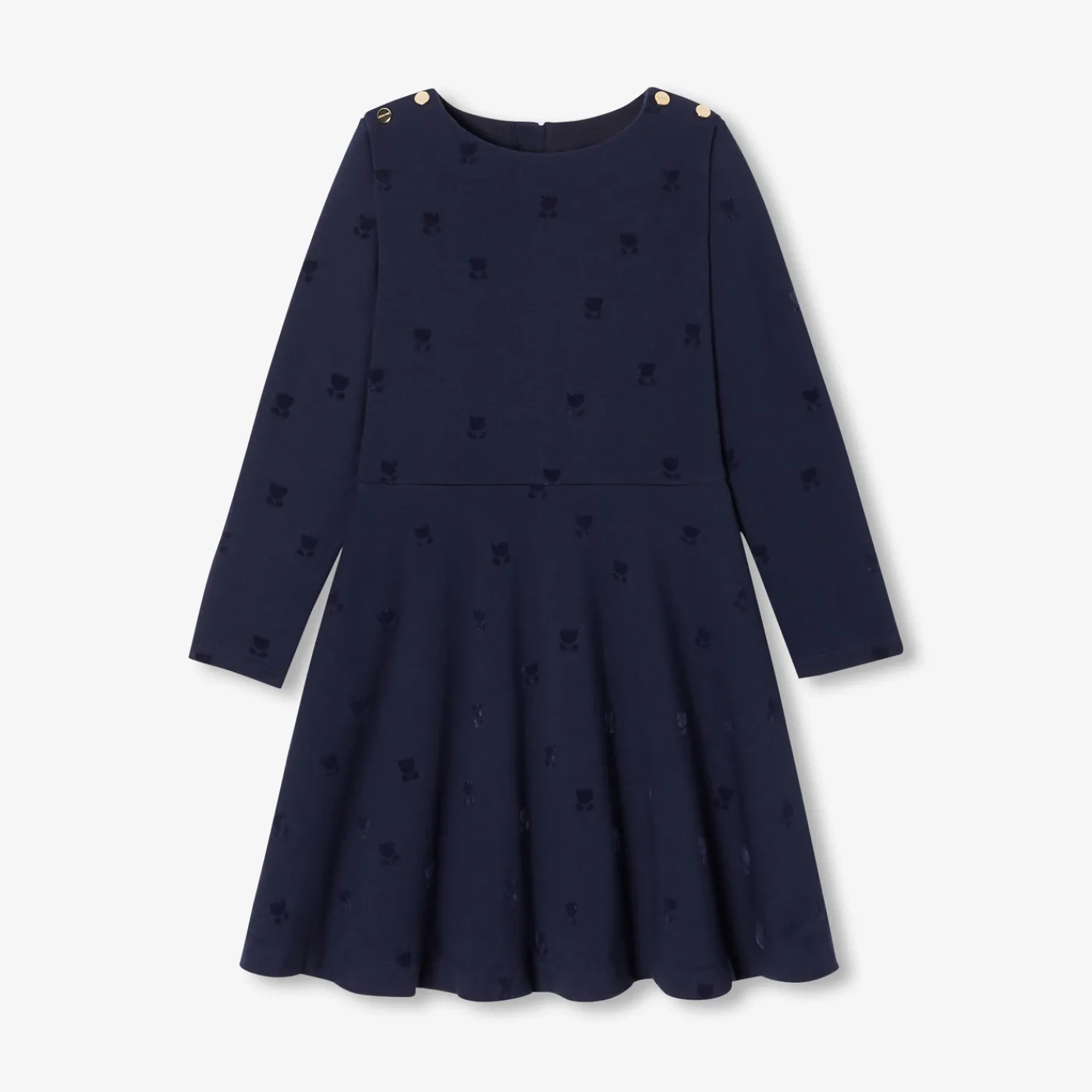 Dresses And Skirts-Jacadi Girl fleece dress Jacadi Navy
