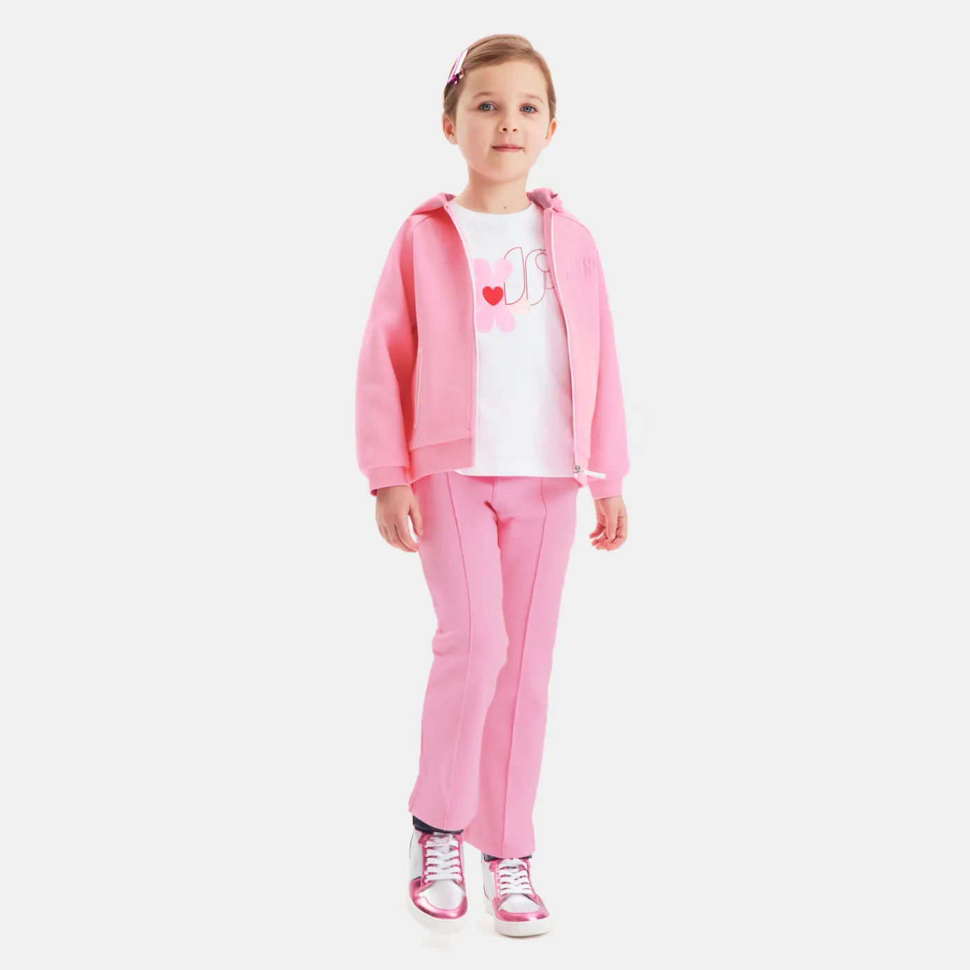 Pants And Sweatpants-Jacadi Girl joggers Soft Pink