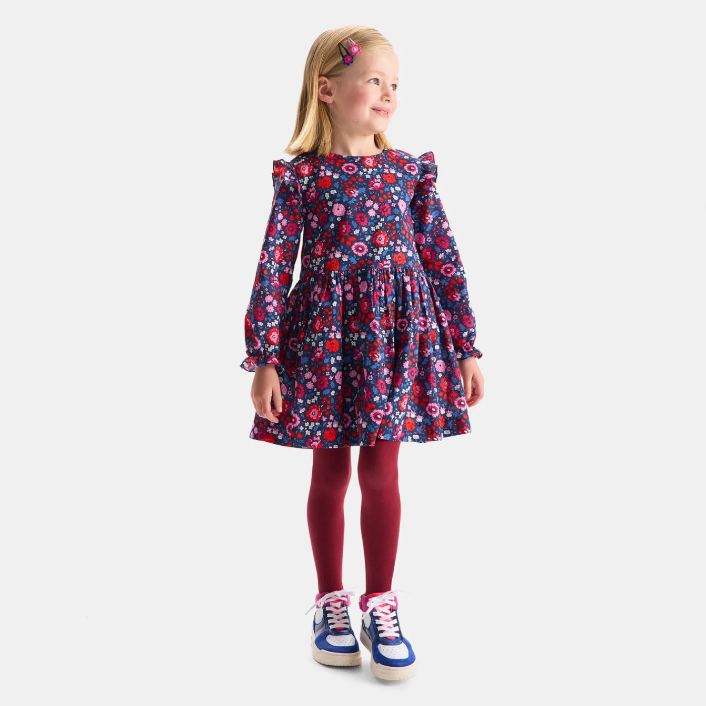 Dresses And Skirts-Jacadi Girl Liberty fabric dress Navy/Multicolour