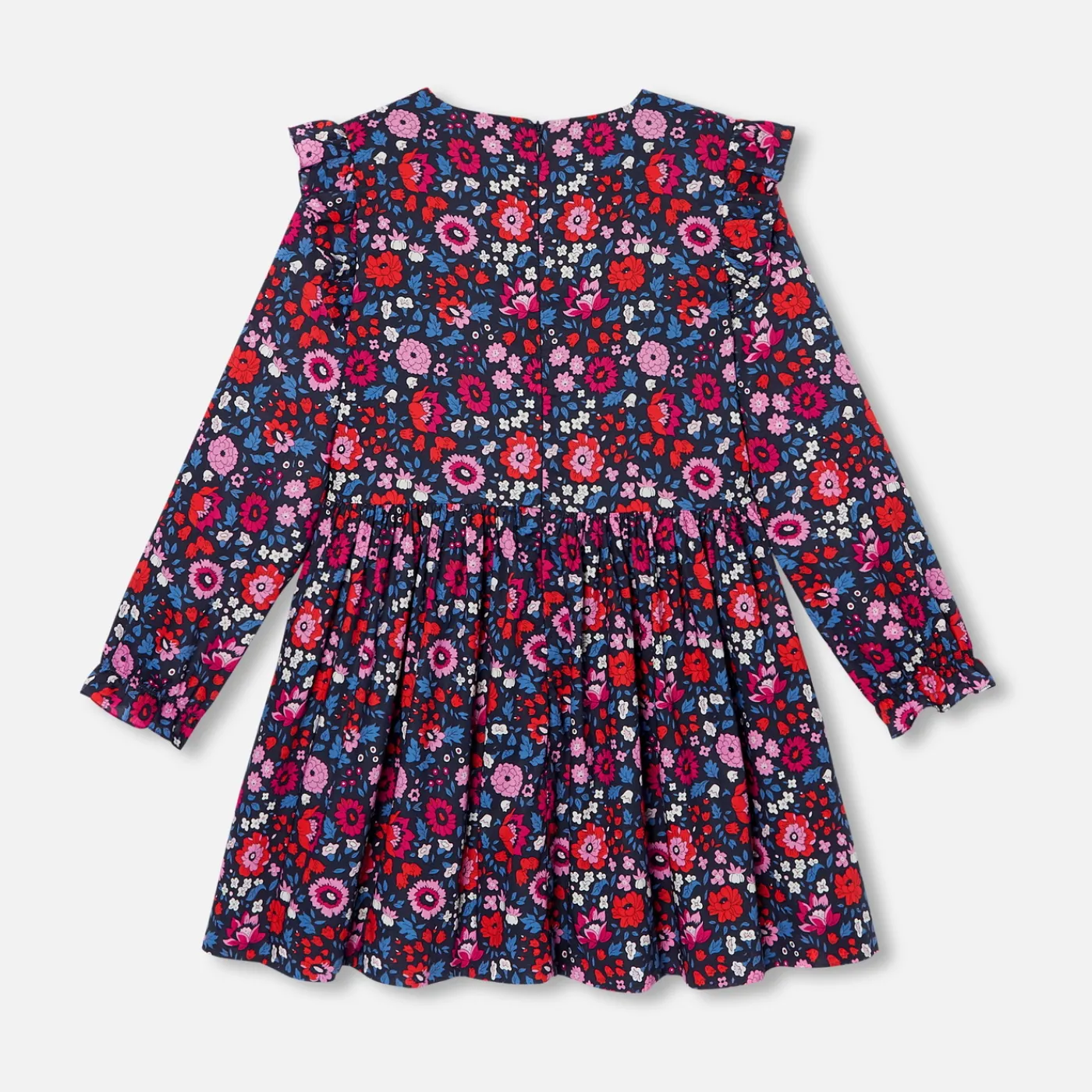 Dresses And Skirts-Jacadi Girl Liberty fabric dress Navy/Multicolour