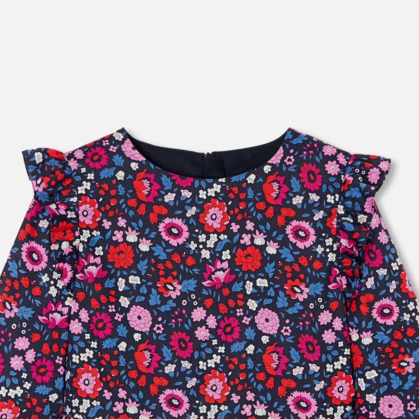 Dresses And Skirts-Jacadi Girl Liberty fabric dress Navy/Multicolour