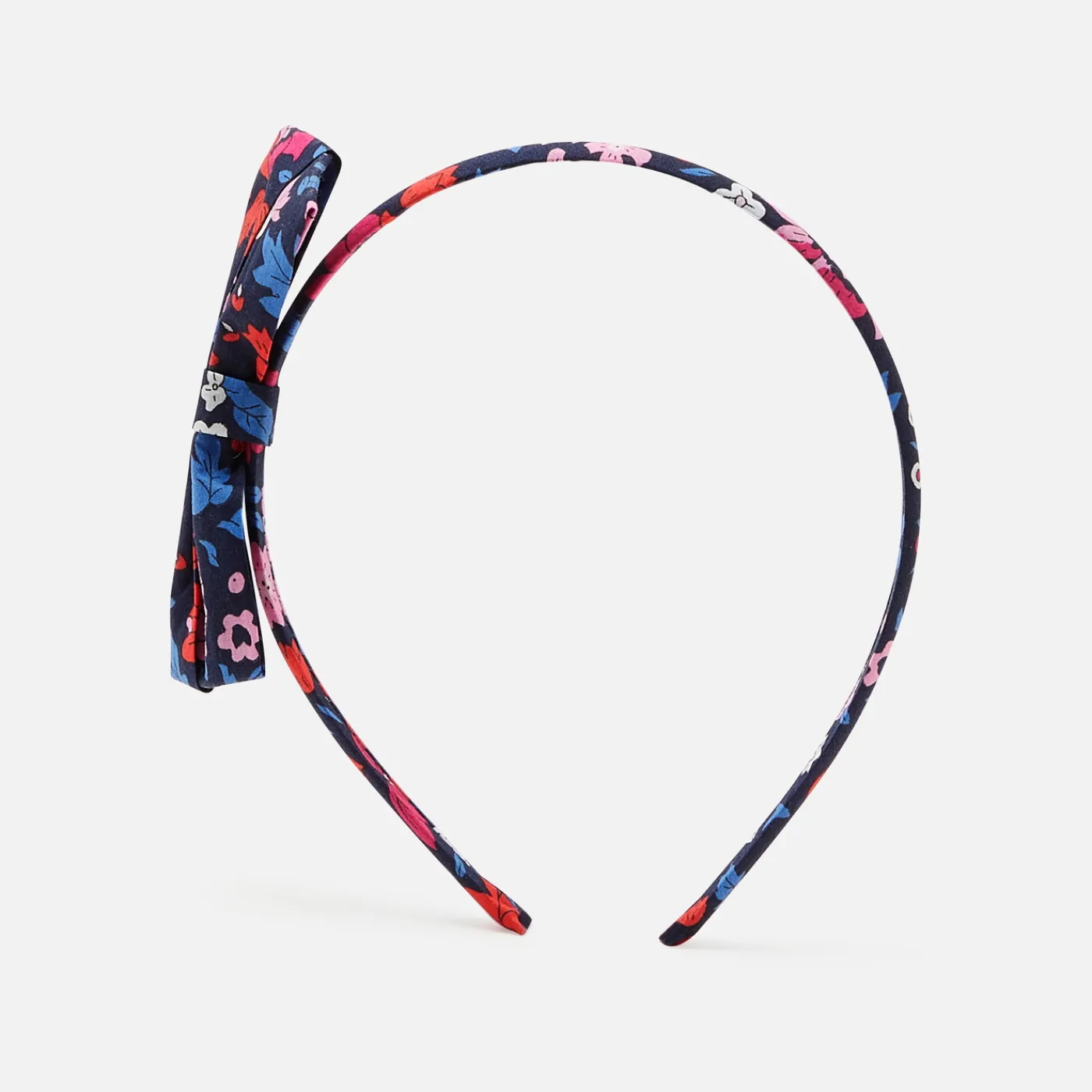 Hair Accessories|Accessories-Jacadi Girl headband in Liberty fabric Navy/Multicolour