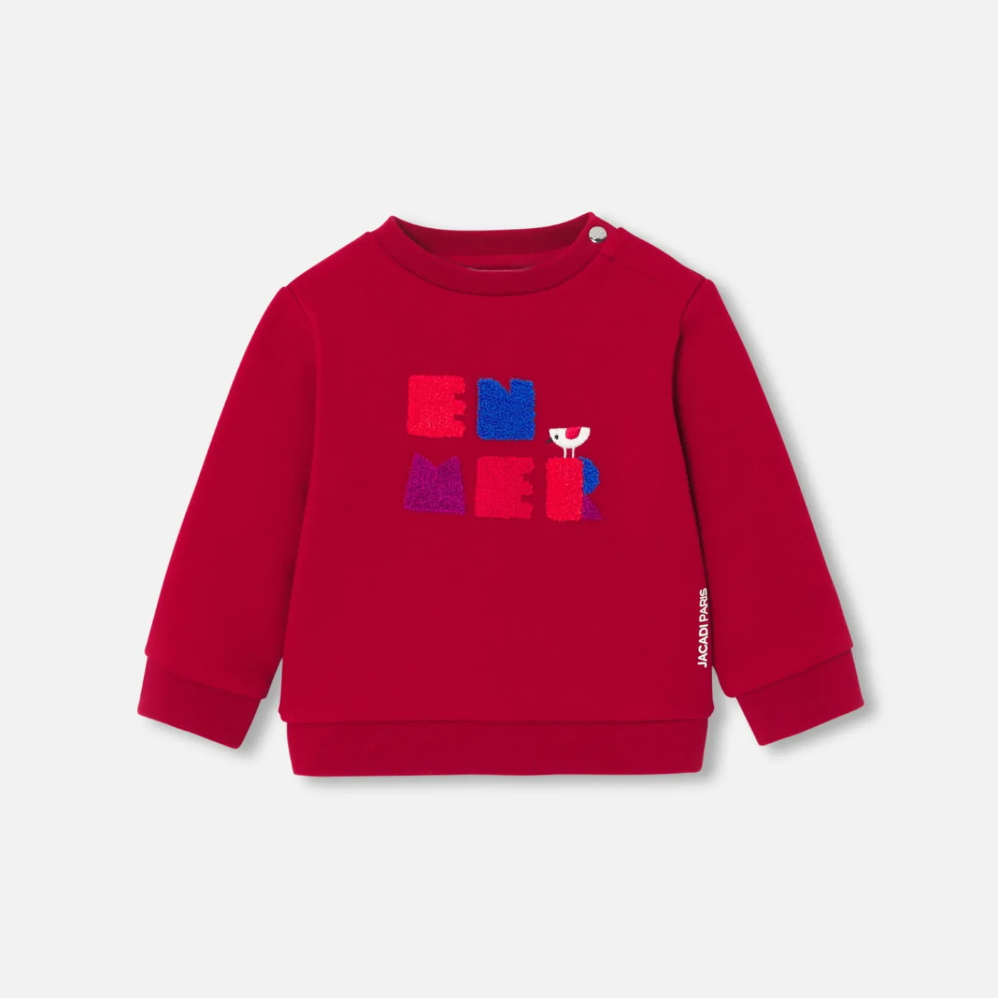 Sweaters, Sweatshirts And Cardigans-Jacadi Baby boy fleece sweatshirt Dark Red