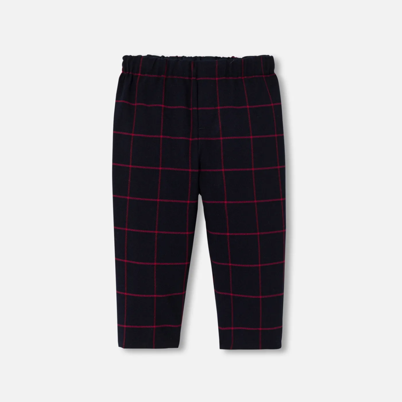 Pants And Shorts-Jacadi Checked baby boy pants Navy/Red