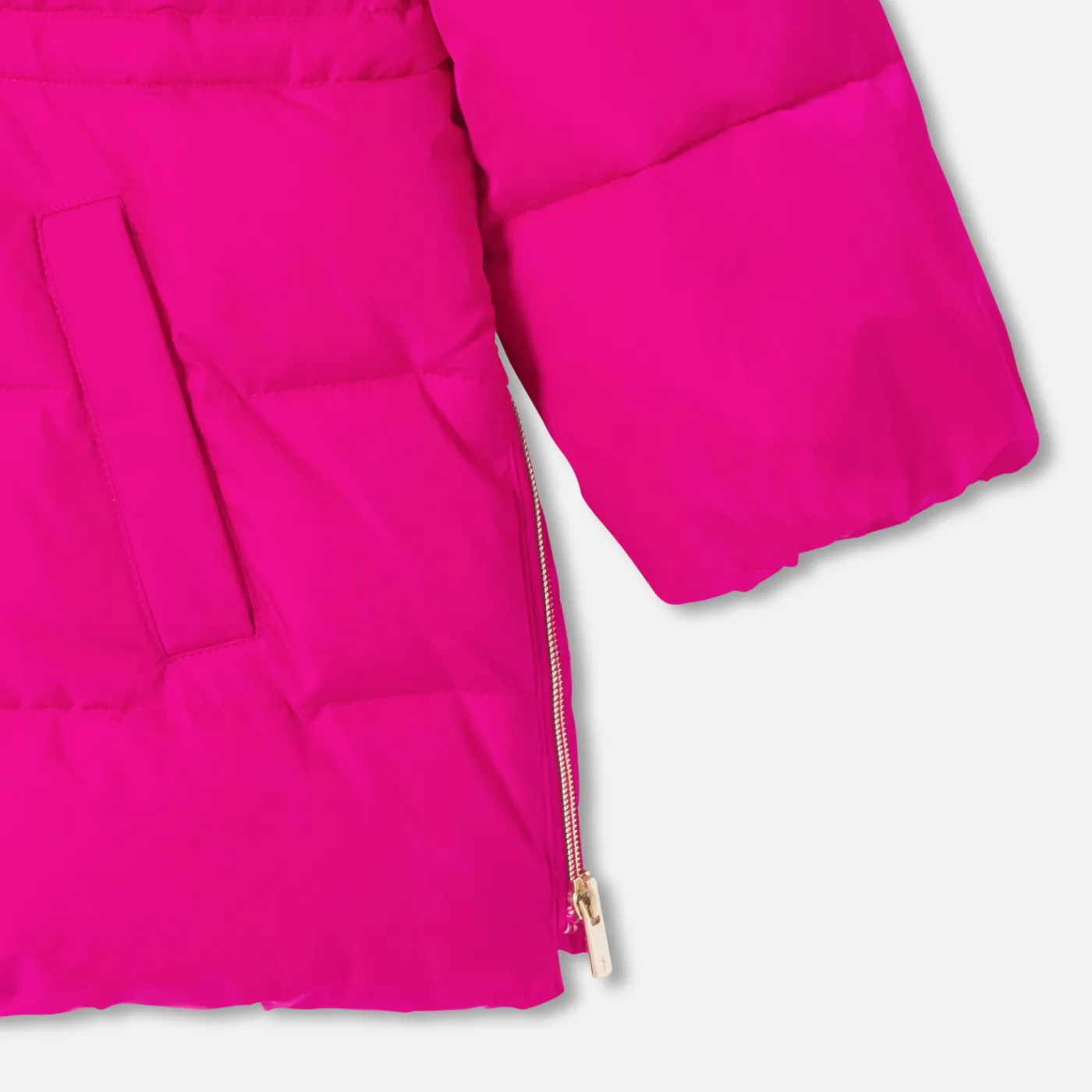 Coats And Outerwear|Girl Coats & Puffer Jackets-Jacadi Girl mid-length padded jacket Grenadine Pink