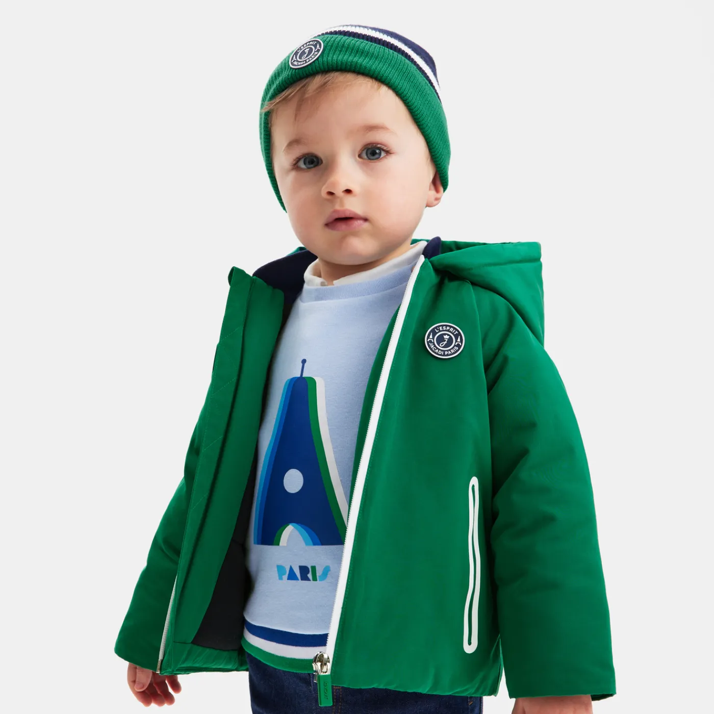 Coats And Outerwear|Toddler Coats & Puffer Jackets-Jacadi Baby boy parka Dark green