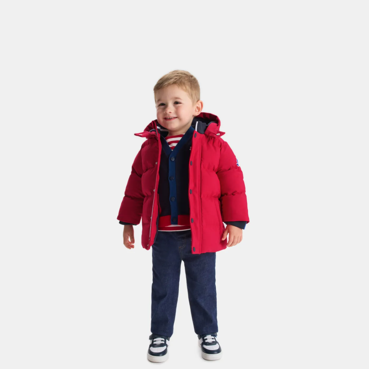 Coats And Outerwear|Toddler Coats & Puffer Jackets-Jacadi Baby boy nylon parka Brick red