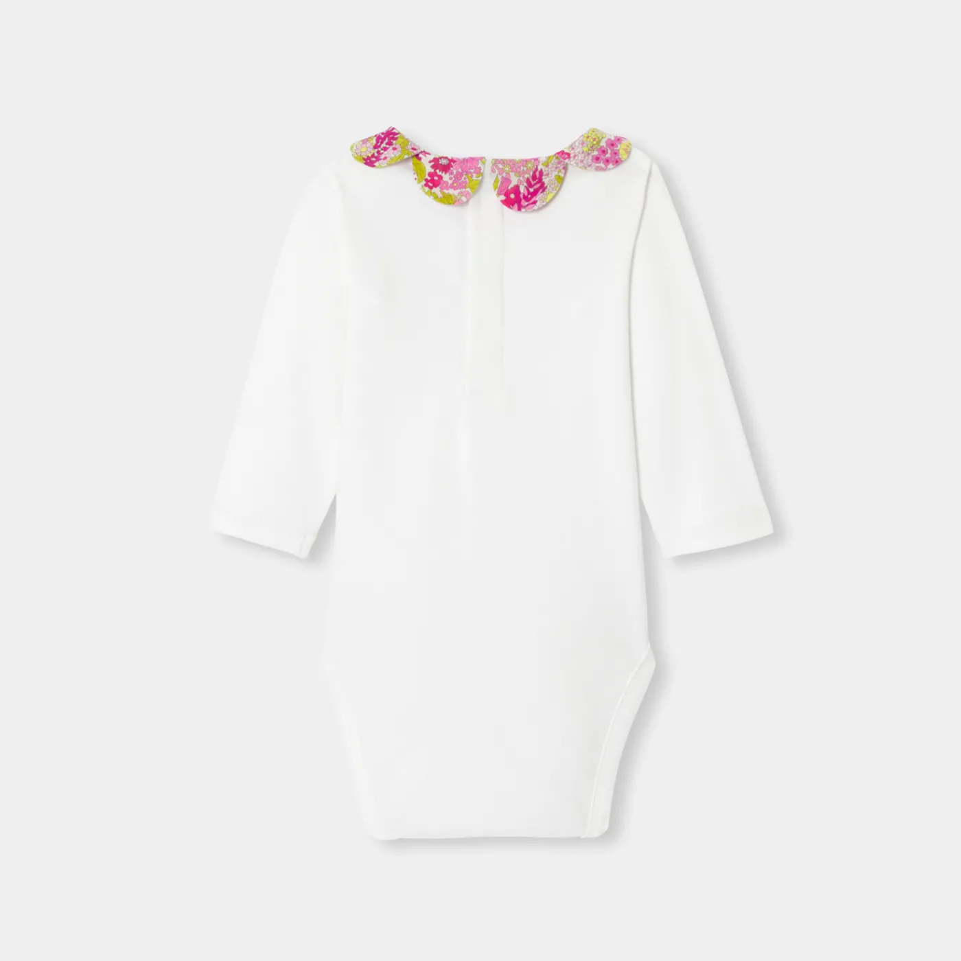 Bodysuits-Jacadi Baby girl long sleeves bodysuit White/Multicolour