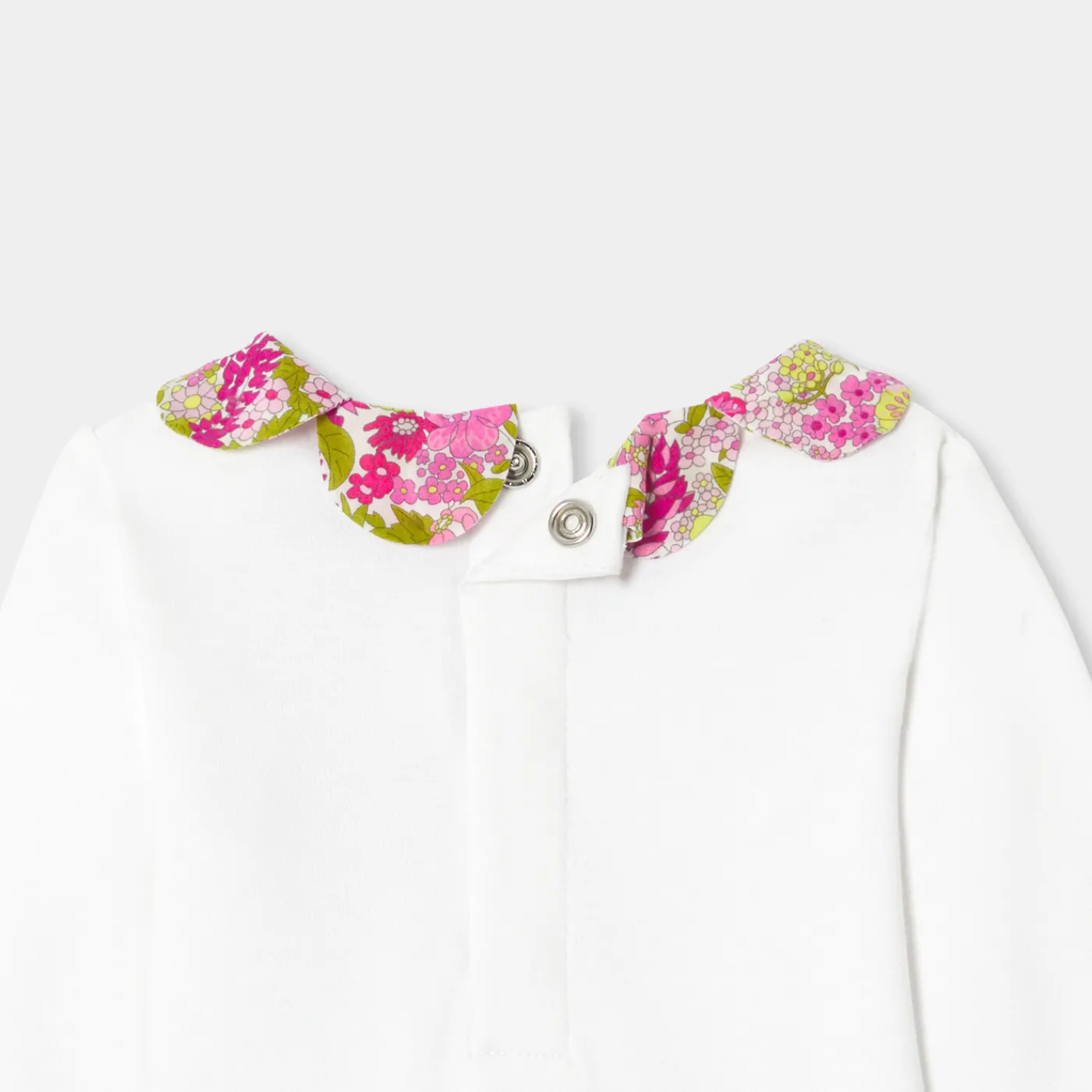 Bodysuits-Jacadi Baby girl long sleeves bodysuit White/Multicolour