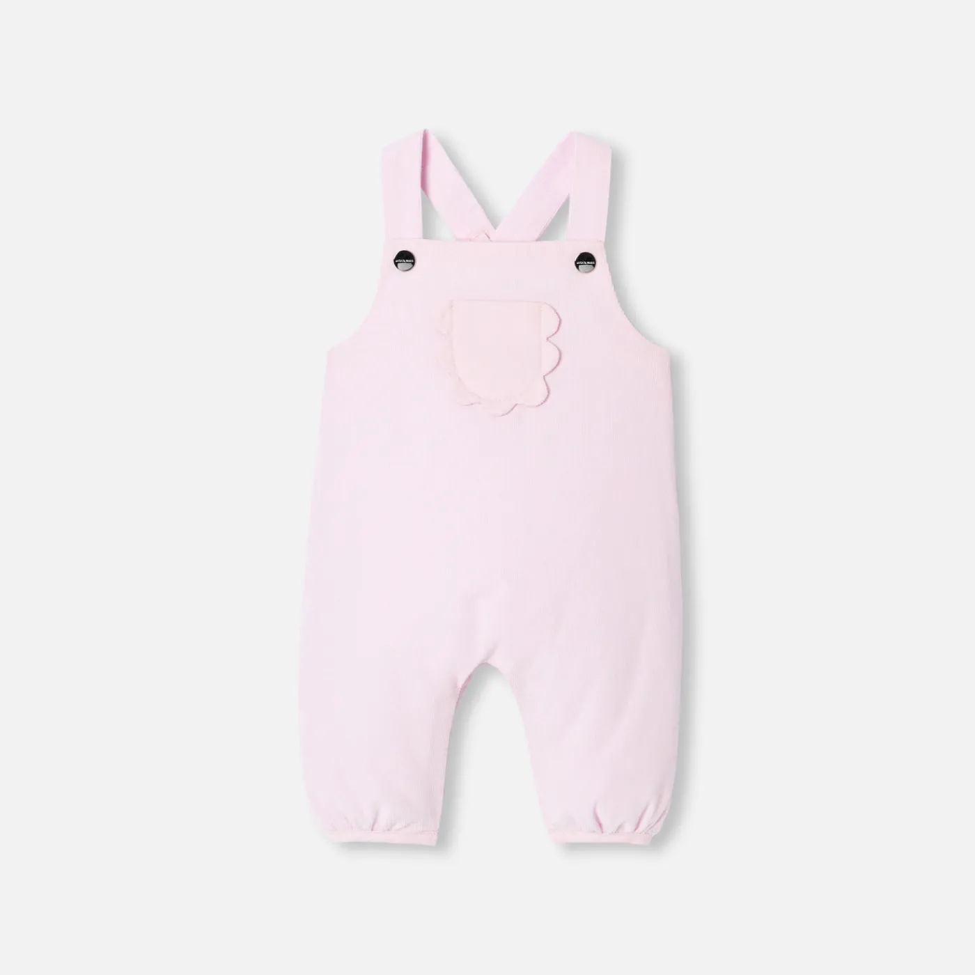 Bloomers, Overalls And Sets-Jacadi Baby girl velvet overalls Light Powder Pink