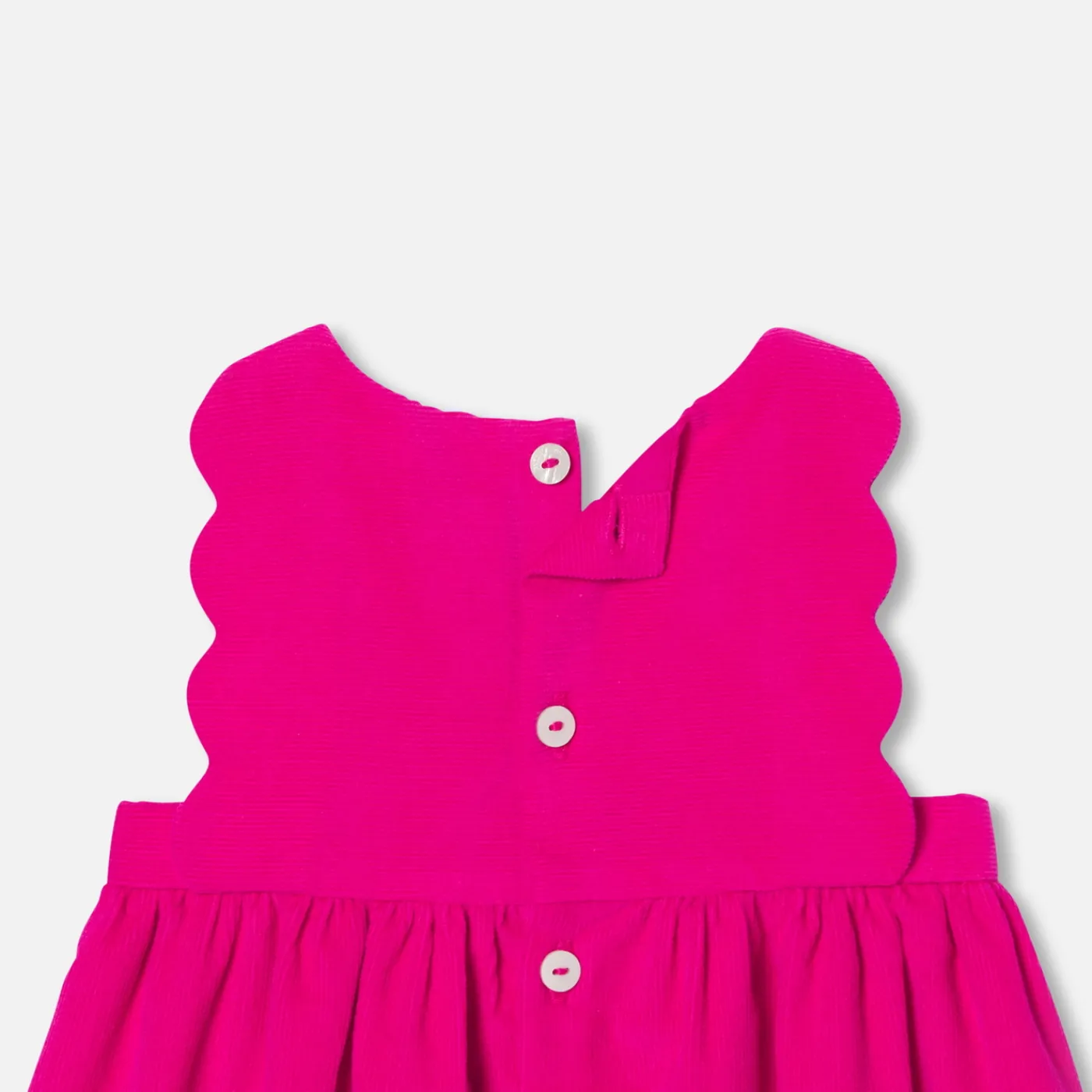 Dresses-Jacadi Baby girl velvet pinafore dress Raspberry