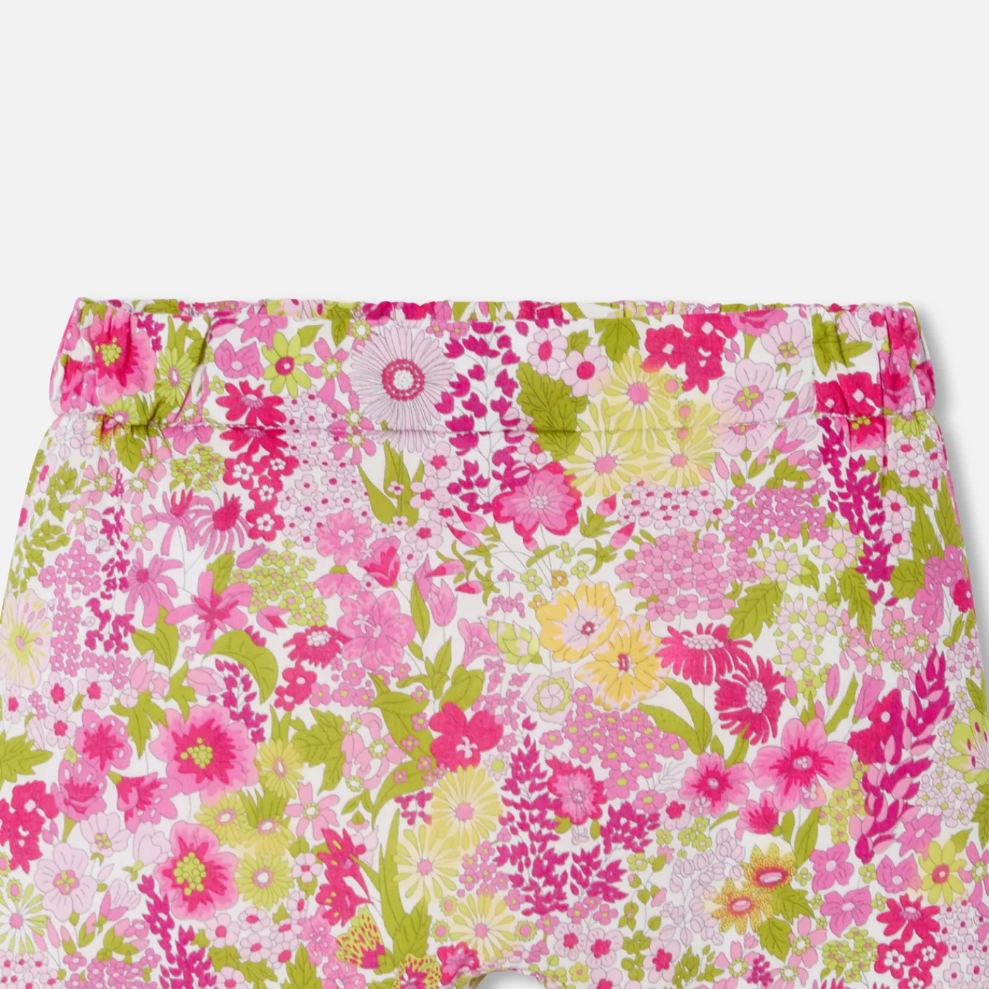 Pants, Leggings And Shorts-Jacadi Baby girl comfort trousers in Liberty fabric Pink/Multicolour