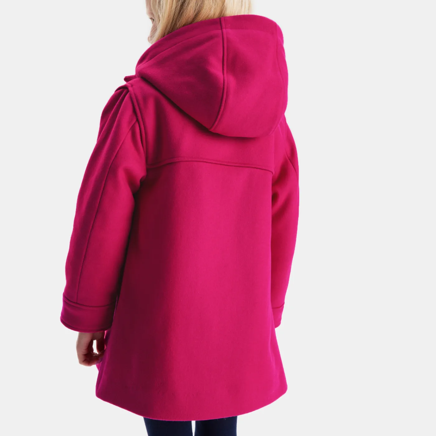 Coats And Outerwear|Girl Coats & Puffer Jackets-Jacadi Girl wool duffle-coat Grenadine Pink