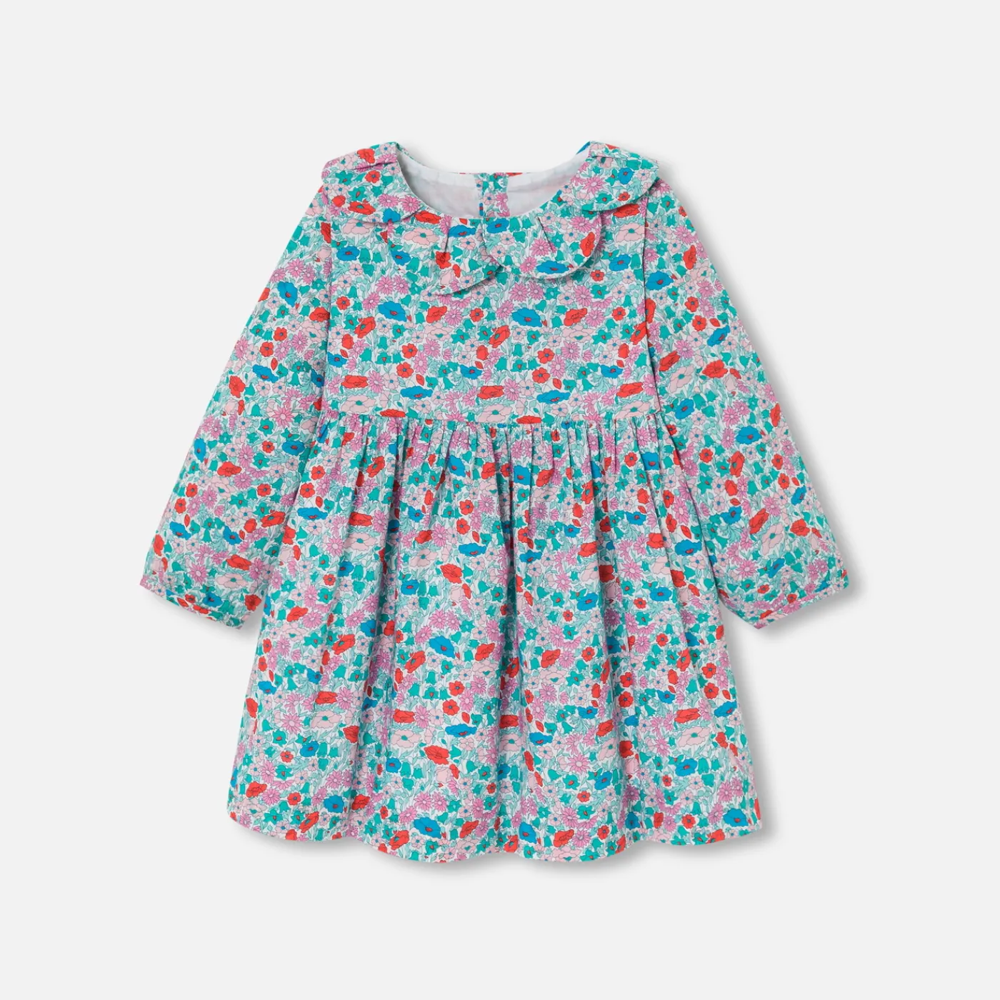 Dresses-Jacadi Baby girl dress in Liberty fabric White/Multicolour