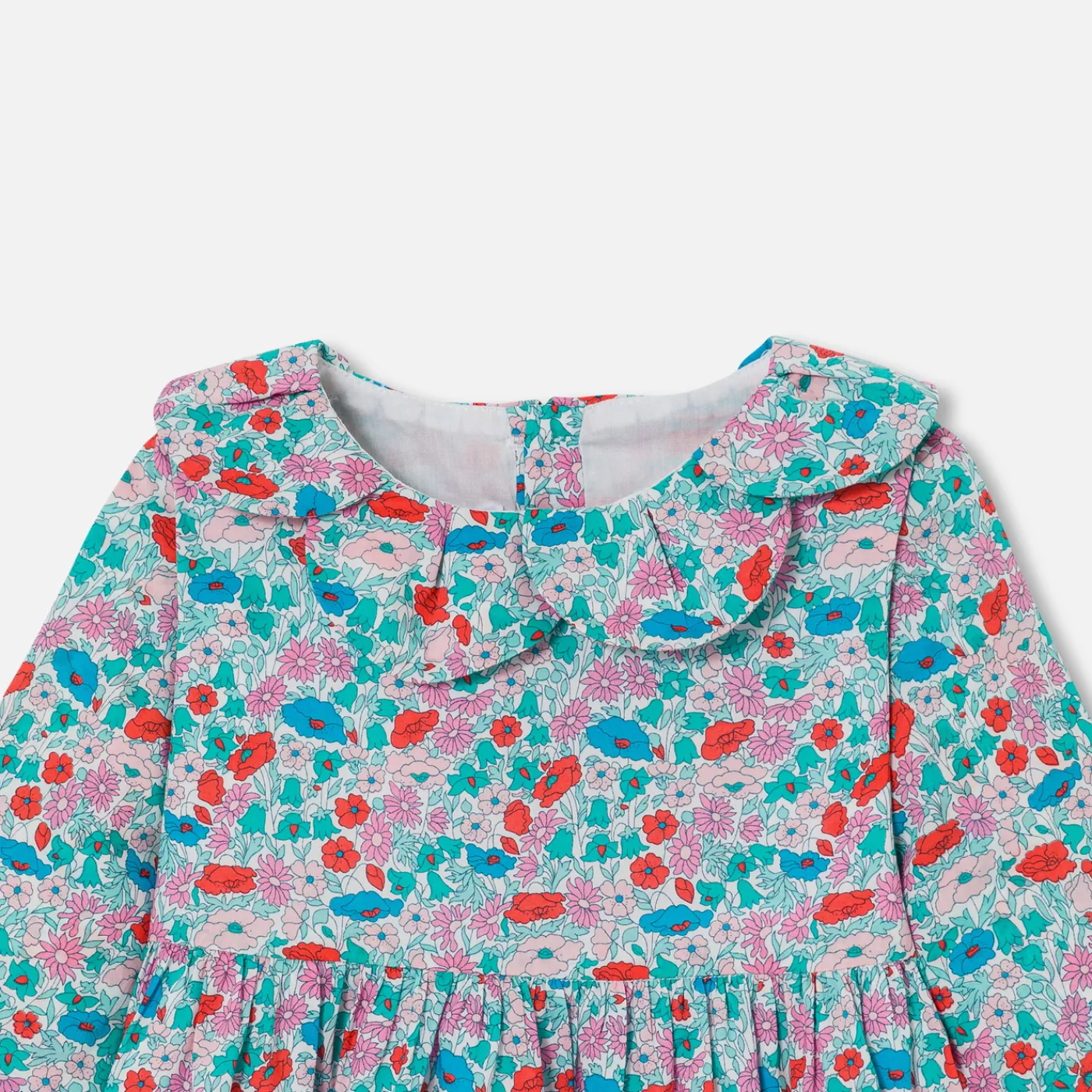 Dresses-Jacadi Baby girl dress in Liberty fabric White/Multicolour
