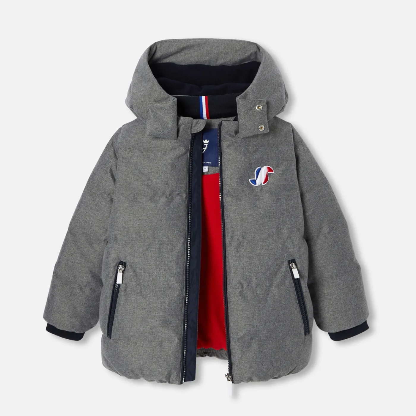 Coats And Outerwear|Boy Coats & Puffer Jackets-Jacadi Boy padded jacket Jacadi light Heather Grey