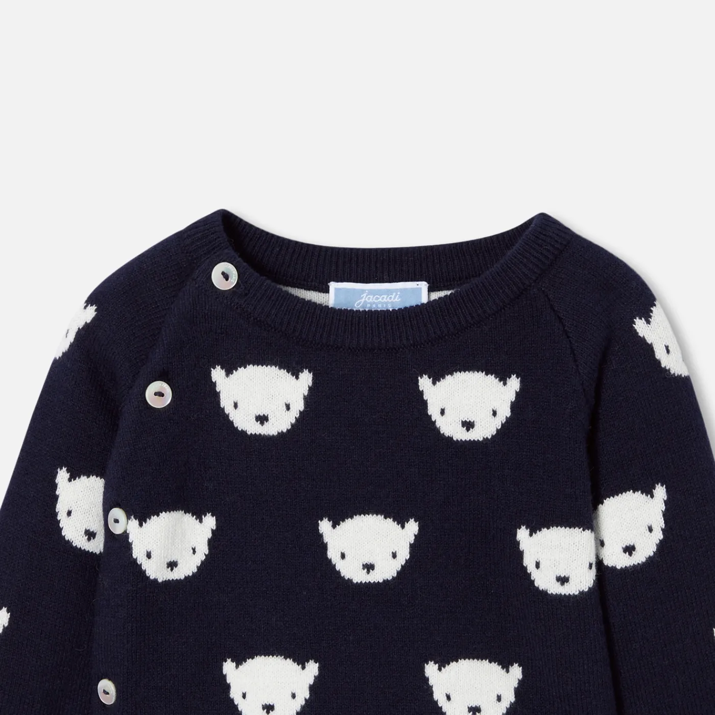 Bloomers, Overalls And Sets-Jacadi Baby jersey knit set Navy/Cream