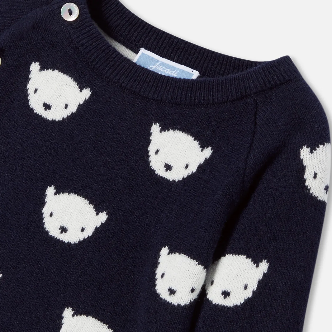 Bloomers, Overalls And Sets-Jacadi Baby jersey knit set Navy/Cream