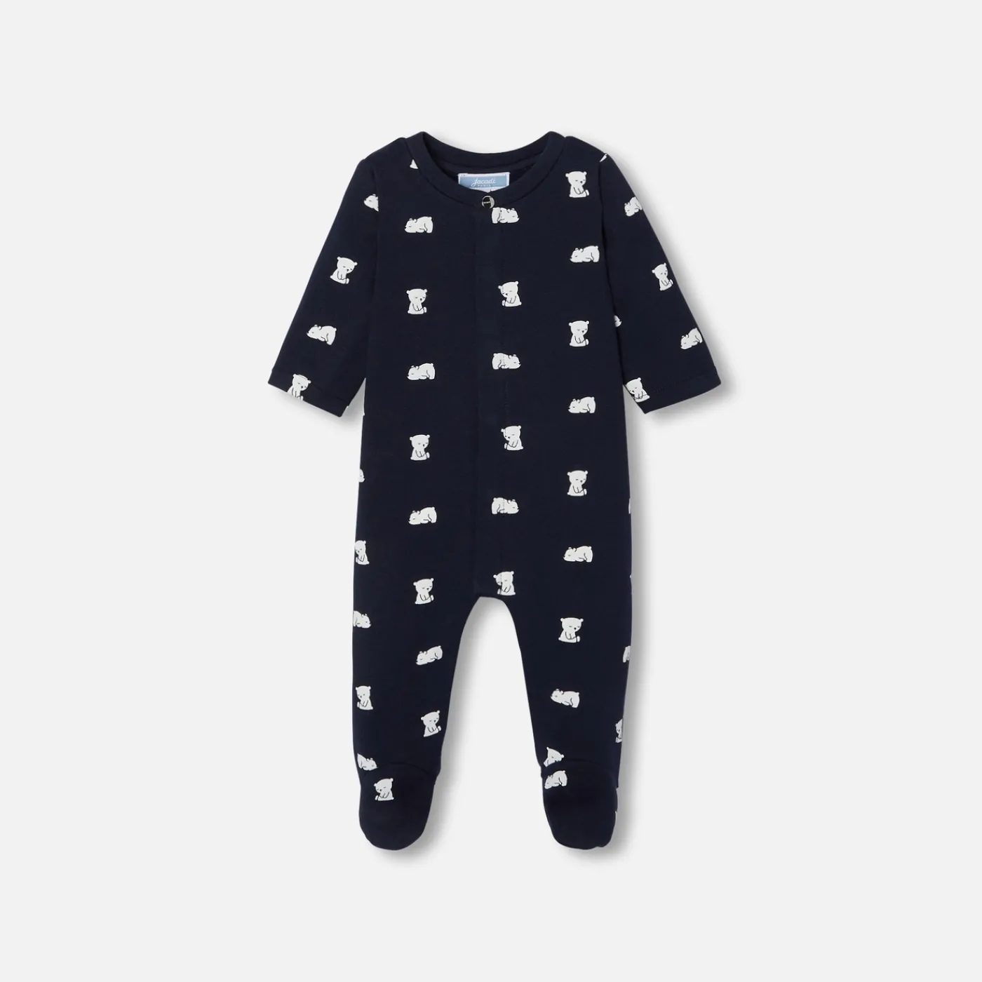 Pajamas|Pajamas-Jacadi Baby fleece pajamas Navy/Cream