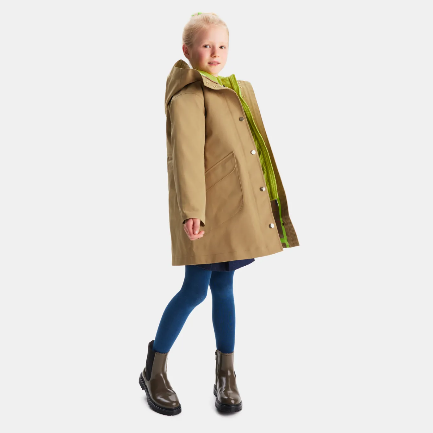 Coats And Outerwear|Girl Coats & Puffer Jackets-Jacadi Girl 3-in-1 parka Sand