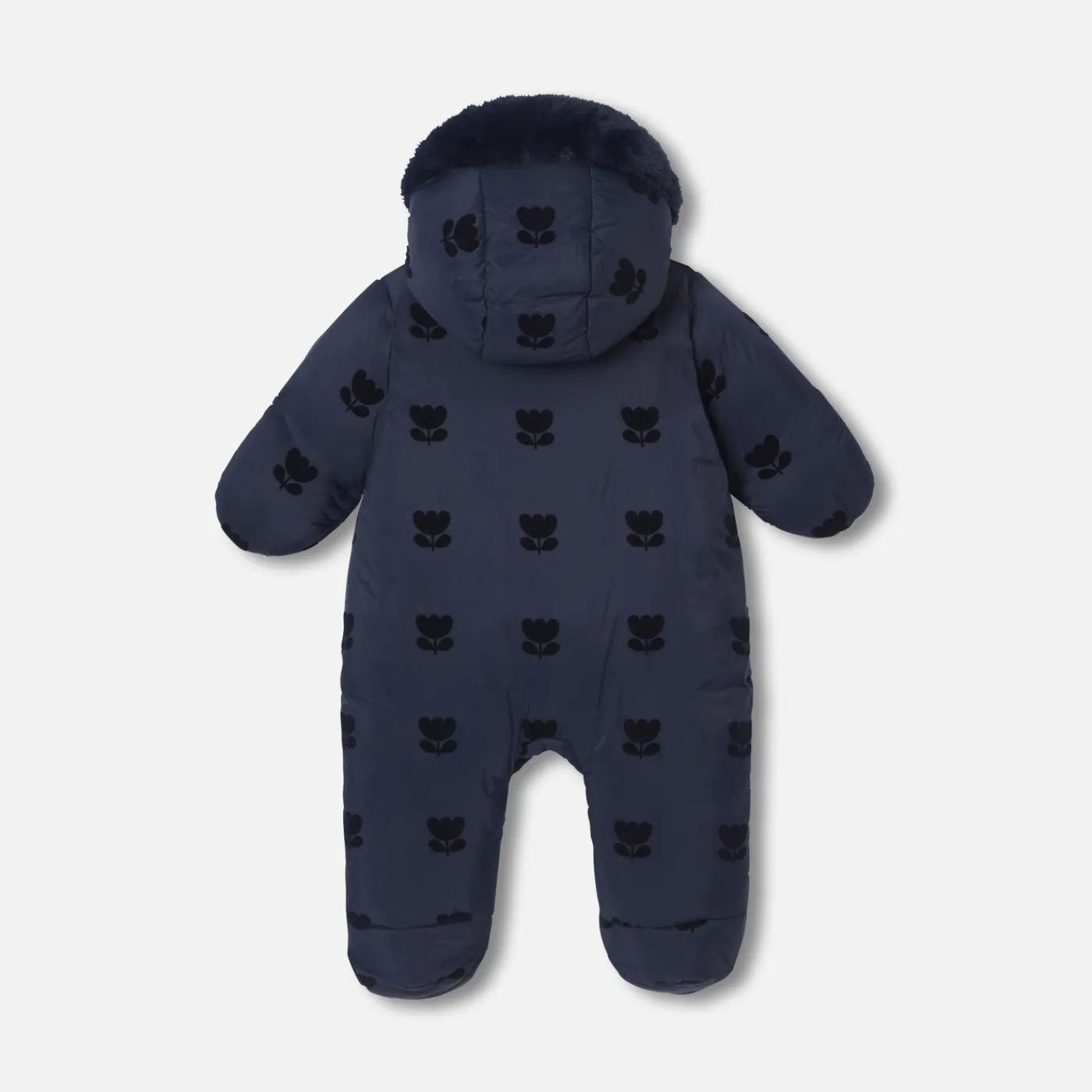 Coats And Outerwear|Baby Snowsuits & Burnous-Jacadi Baby girl nylon snowsuit Jacadi Navy