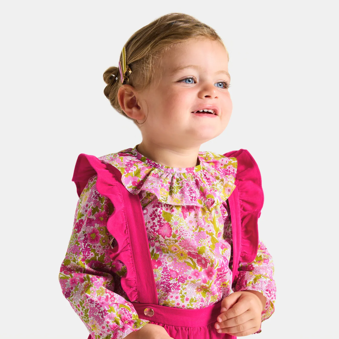 Blouses-Jacadi Baby girl blouse in Liberty fabric White/Multicolour