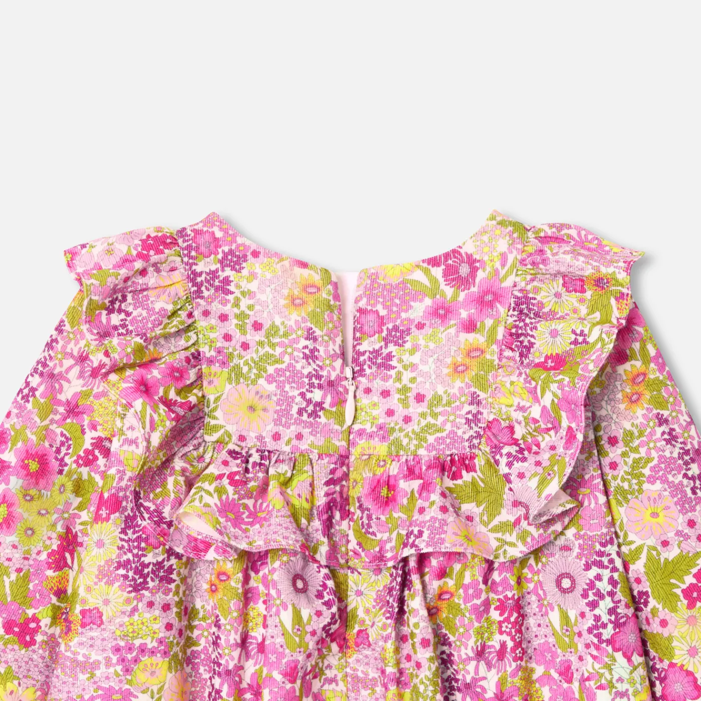 Dresses-Jacadi Baby girl dress in velvet Liberty fabric White/Multicolour