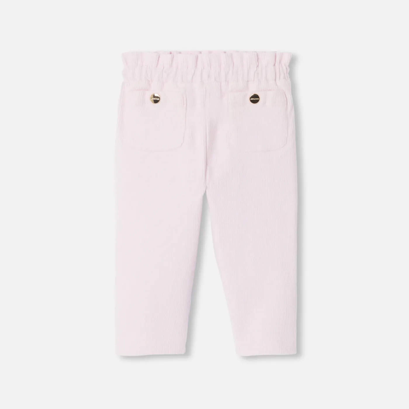Pants And Shorts-Jacadi Baby girl velour pants Jacadi Powder Pink