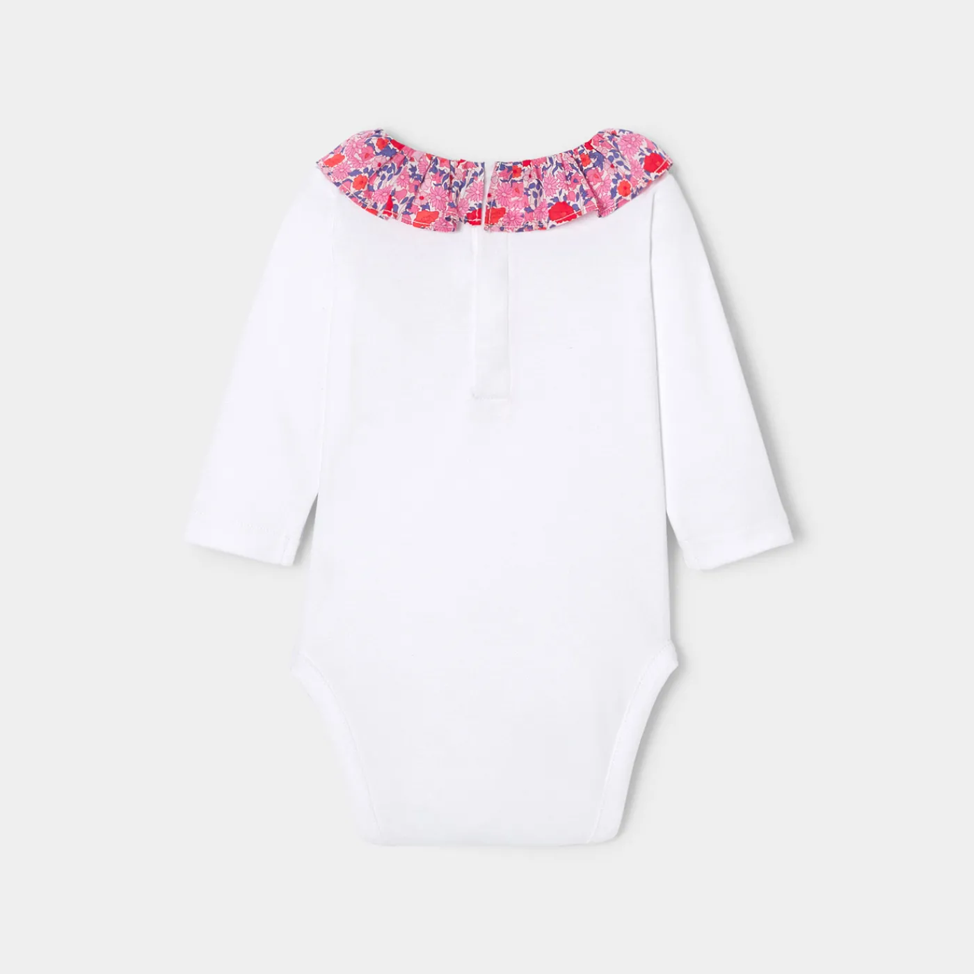 Bodysuits-Jacadi Baby girl long-sleeved bodysuit Jacadi White