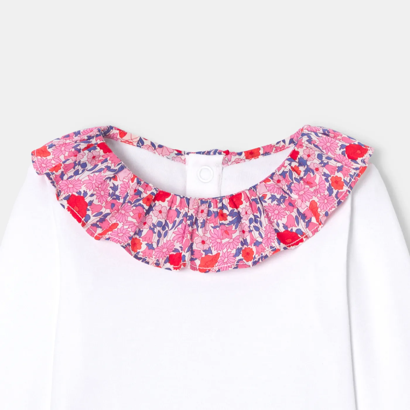 Bodysuits-Jacadi Baby girl long-sleeved bodysuit Jacadi White