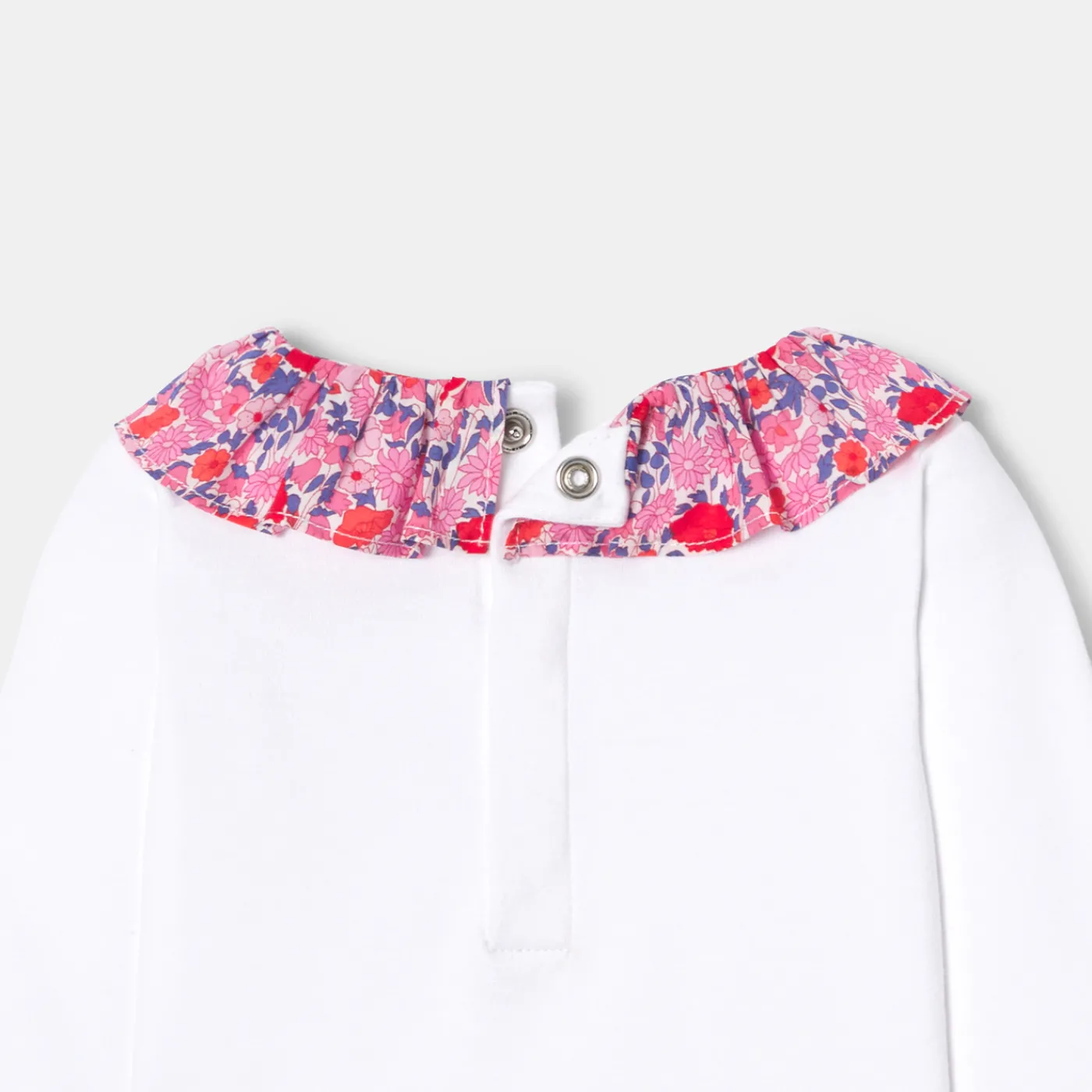 Bodysuits-Jacadi Baby girl long-sleeved bodysuit Jacadi White