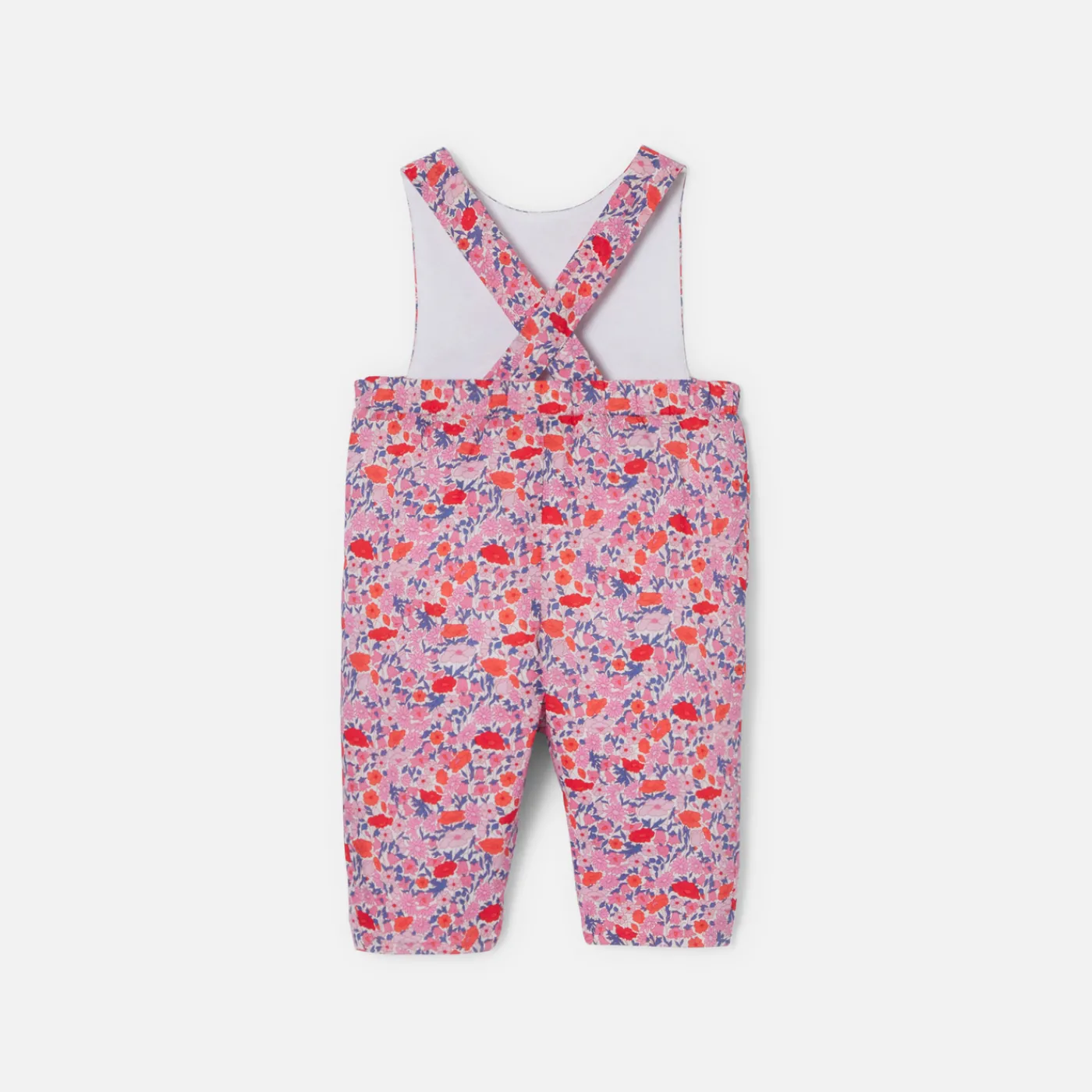Bloomers, Overalls And Sets-Jacadi Baby girl jumpsuit in Liberty fabric Pink/Multicolour