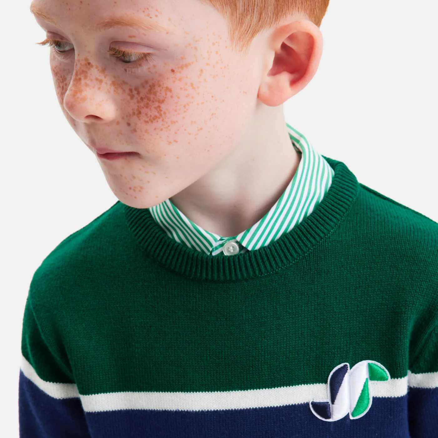 Sweaters, Sweatshirts And Cardigans-Jacadi Boy color block sweater Grey/Multicolour