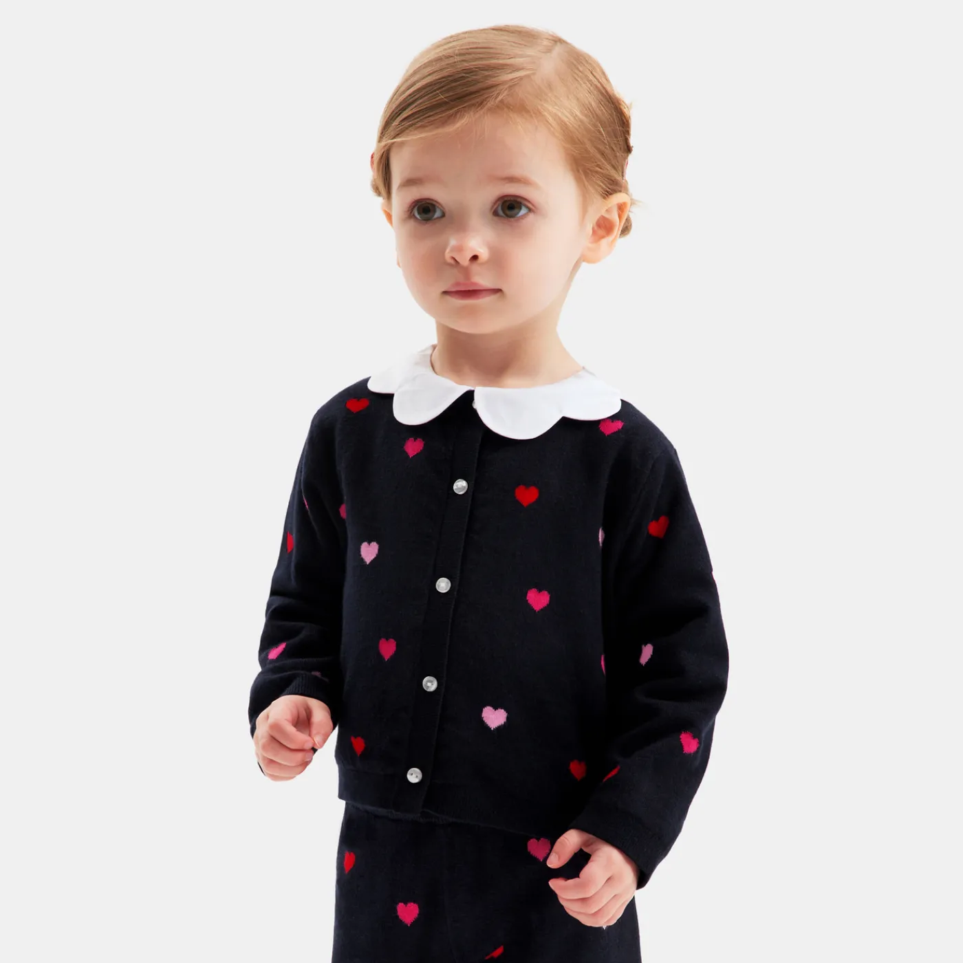 Cardigans, Sweaters And Sweatshirts-Jacadi Baby girl cardigan Navy/Multicolour