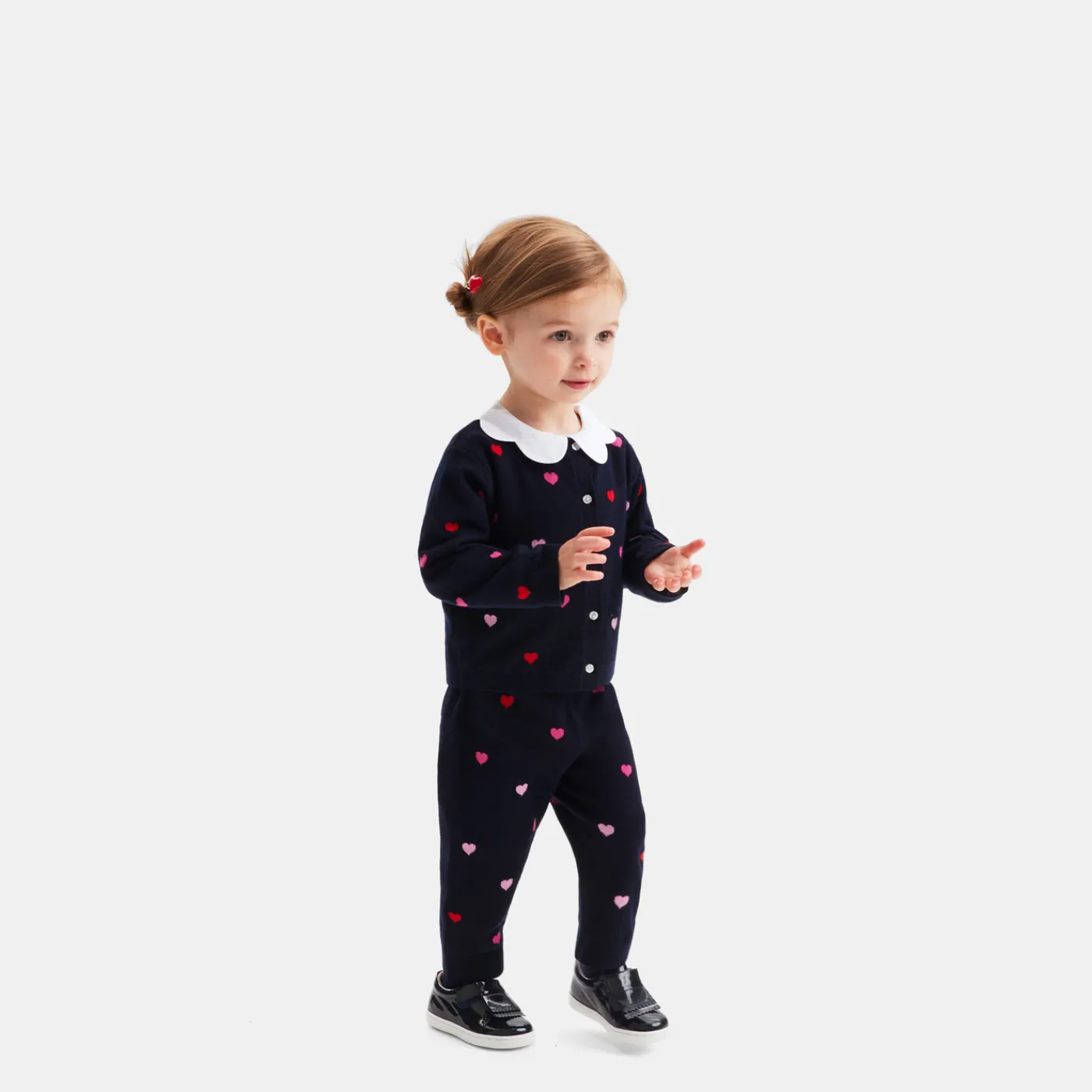 Pants And Shorts-Jacadi Baby girl knitted pants Navy/Multicolour