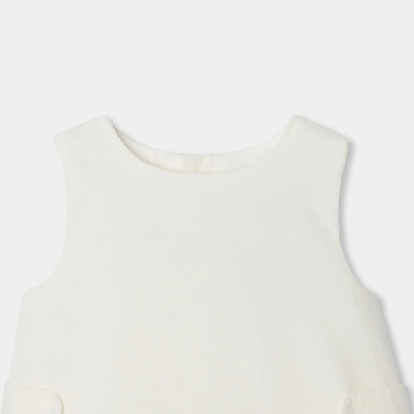 Dresses-Jacadi Baby girl velvet pinafore dress Jacadi soft white