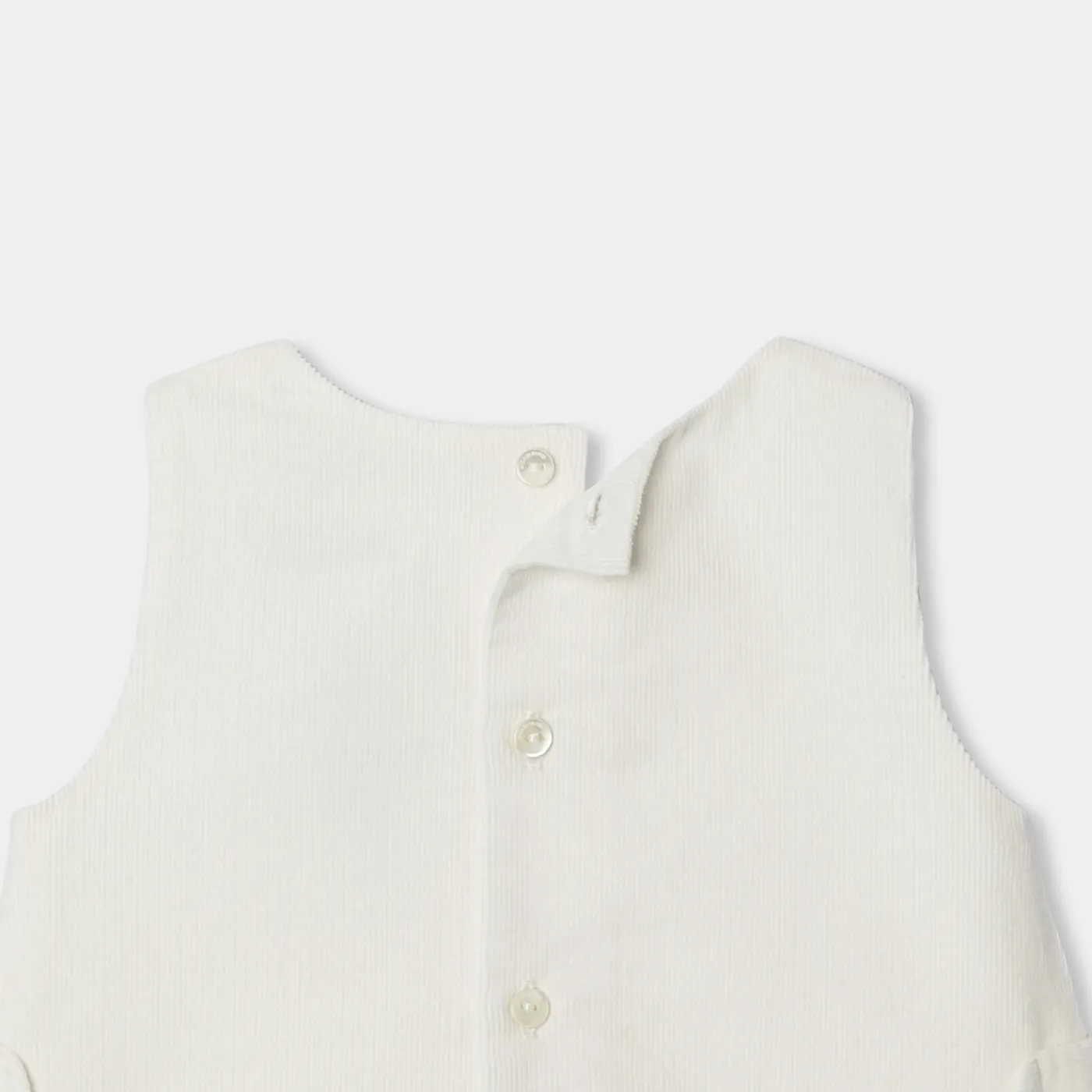 Dresses-Jacadi Baby girl velvet pinafore dress Jacadi soft white