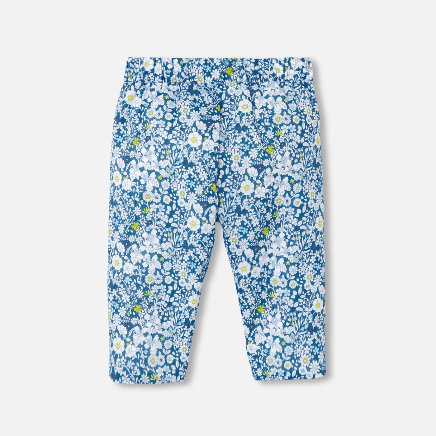 Pants, Leggings And Shorts-Jacadi Baby girl comfort trousers in Liberty fabric Blue/Multicolour