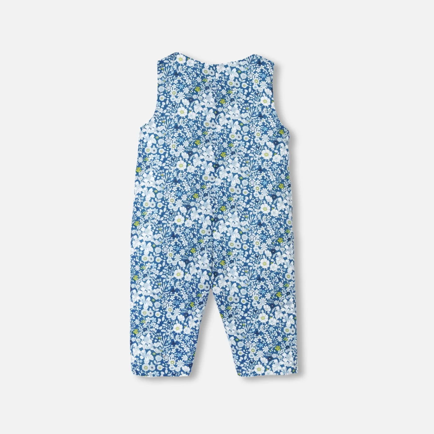 Bloomers, Overalls And Sets-Jacadi Baby girl jumpsuit in Liberty fabric Blue/Multicolour