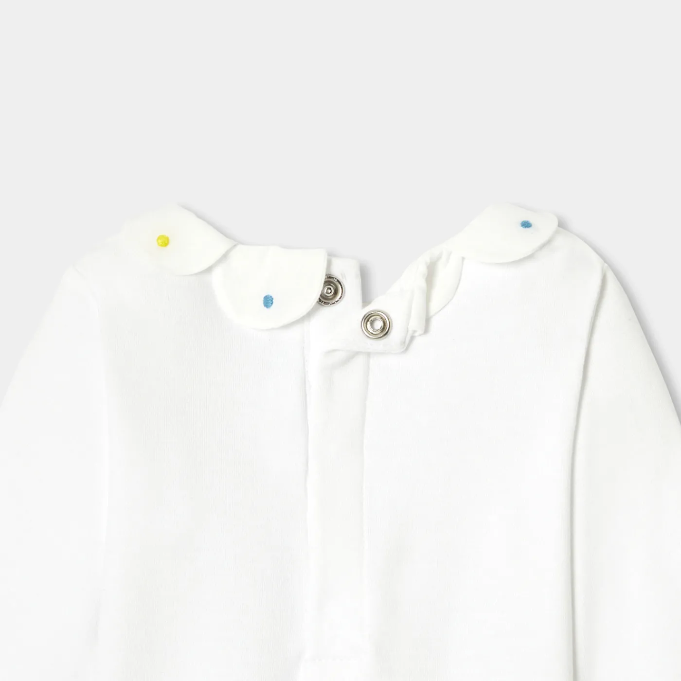 Bodysuits-Jacadi Baby girl bodysuit with petal collar Jacadi White