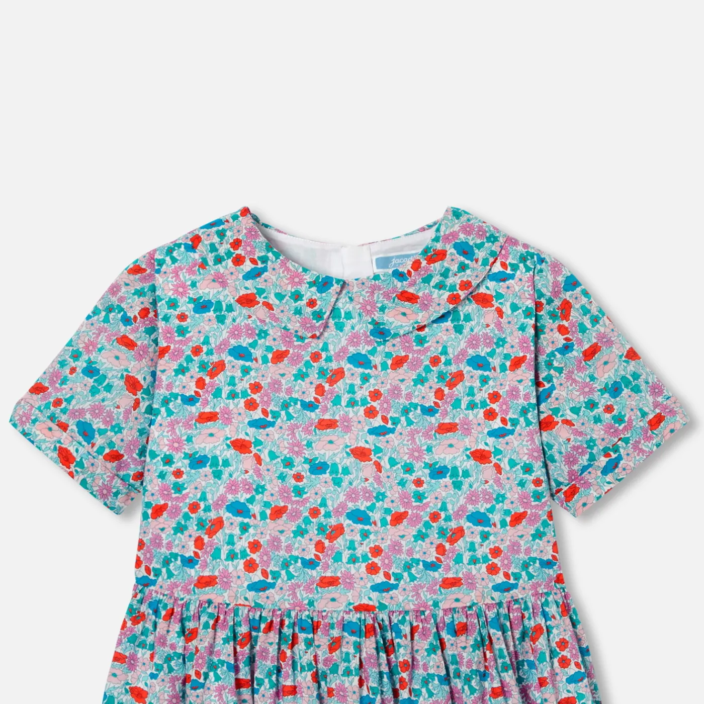 Dresses And Skirts-Jacadi Girl dress in Liberty fabric White/Multicolour