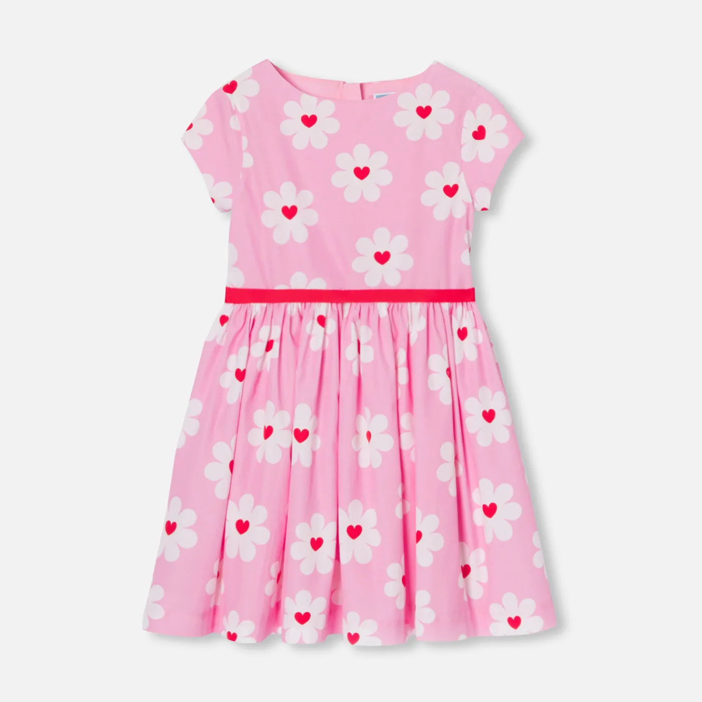 Dresses And Skirts-Jacadi Girl poplin dress Pink/Multicolour