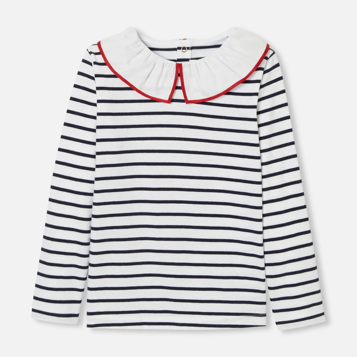 T-Shirts, Polo Shirts-Jacadi Girl striped T-shirt White/Navy