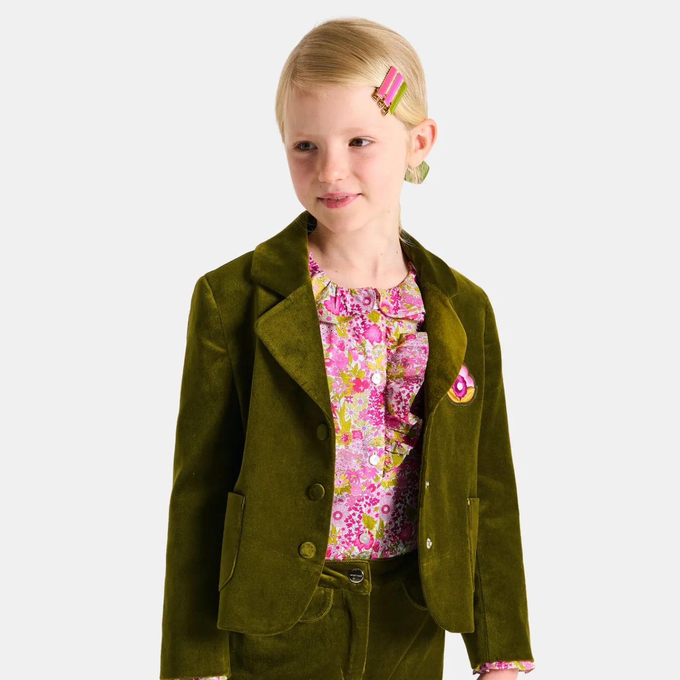 Blouses And Shirts-Jacadi Girl blouse in Liberty fabric White/Multicolour