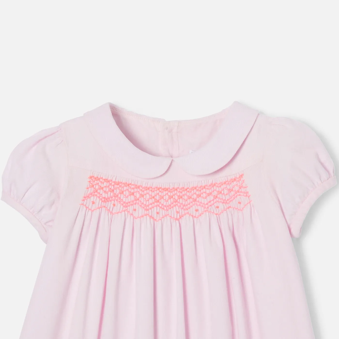 Dresses-Jacadi Baby girl dress with balloon sleeves Jacadi Powder Pink