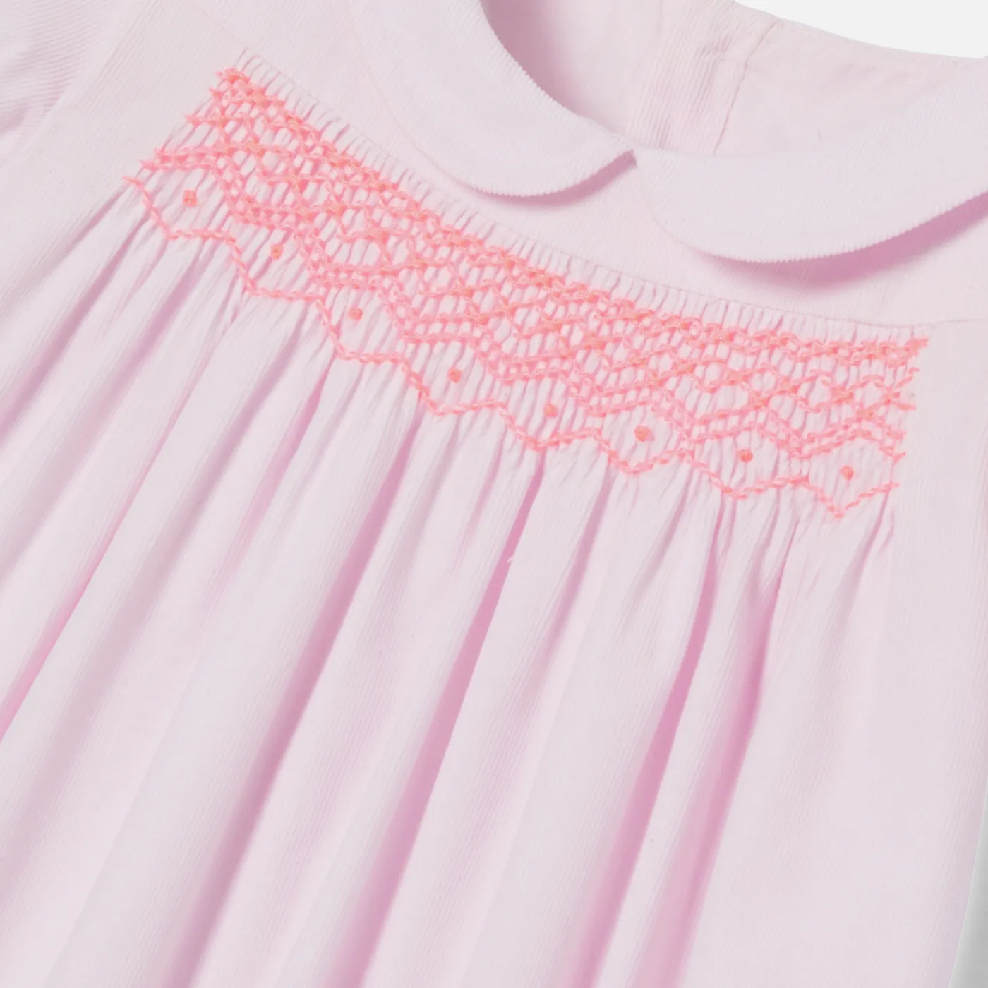 Dresses-Jacadi Baby girl dress with balloon sleeves Jacadi Powder Pink